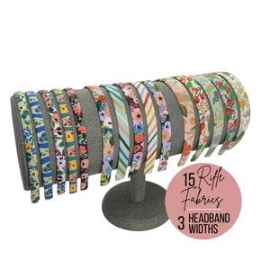 Fasce per capelli realizzate con tessuti Rifle Paper Co. / Fascia sottile, fascia sottile, fascia media