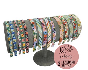 Headbands made from Rifle Paper Co. Fabrics | Skinny Headband, Thin Headband, Average Headband