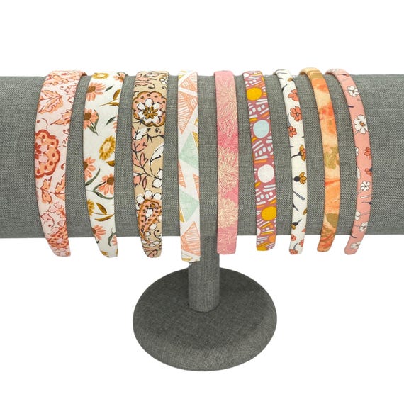 Summery Hard Headbands Made From Coral, Peach, Salmon  display picture 3