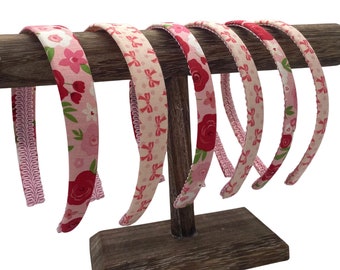 Valentines Headbands - Red, Pink, White Floral & Bows Hairbands for Valentine&#39;s Day