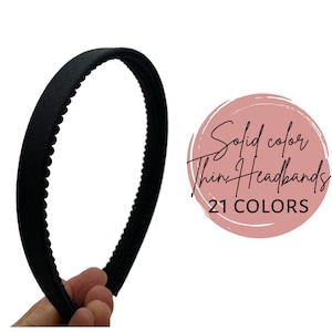 Womens Thin Headband in Solid Colors