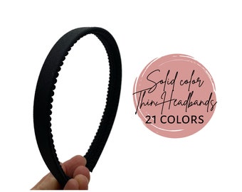Womens Thin Headband in Solid Colors