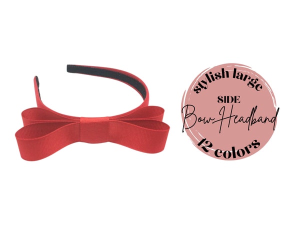 Large Bow Headband - Preppy Simple 1 inch Headband | 12 colors | Girls & Adults