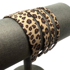 Leopard Headband Tan or Snow Leopard: Skinny to Wide Hard Hair Band women & girls image 9