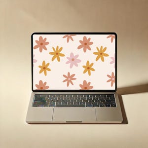 Beautiful Flower Pattern Background - Digital Download for Laptop, iPad, or Desktop