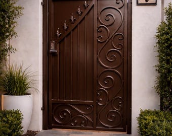 Montierra Scroll Estate Gate | Decorative Wrought Iron Security Gate