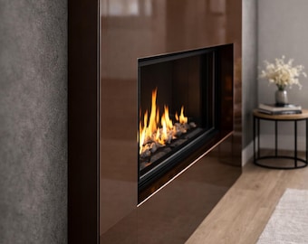Modern Steel Fireplace Mantel – Custom Contemporary Metal Surround & Frame, Minimalist Fireplace Surround
