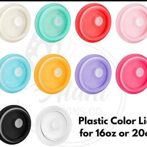 Color Plastic Lid for 16oz or 20oz Glass or Plastic Libbey Cups Replacement Lids on sale