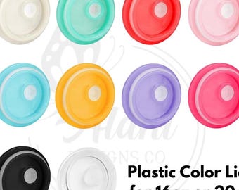 Color Plastic Lid for 16oz or 20oz Glass or Plastic Libbey Cups Replacement Lids on sale