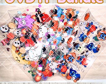 Halloween Cartoon UVDTF Cup Wraps 16oz Libbey Glass Can Transfers (Bundle of 10) Ready to apply, High Quality, Easy application, Waterproof