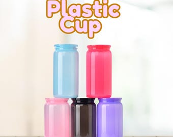 16oz Libbey Tumbler, Pastel Lid and Straw, UVDTF Wraps
