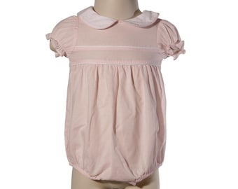Pink Peter Pan Collar Short Sleeve Bubble