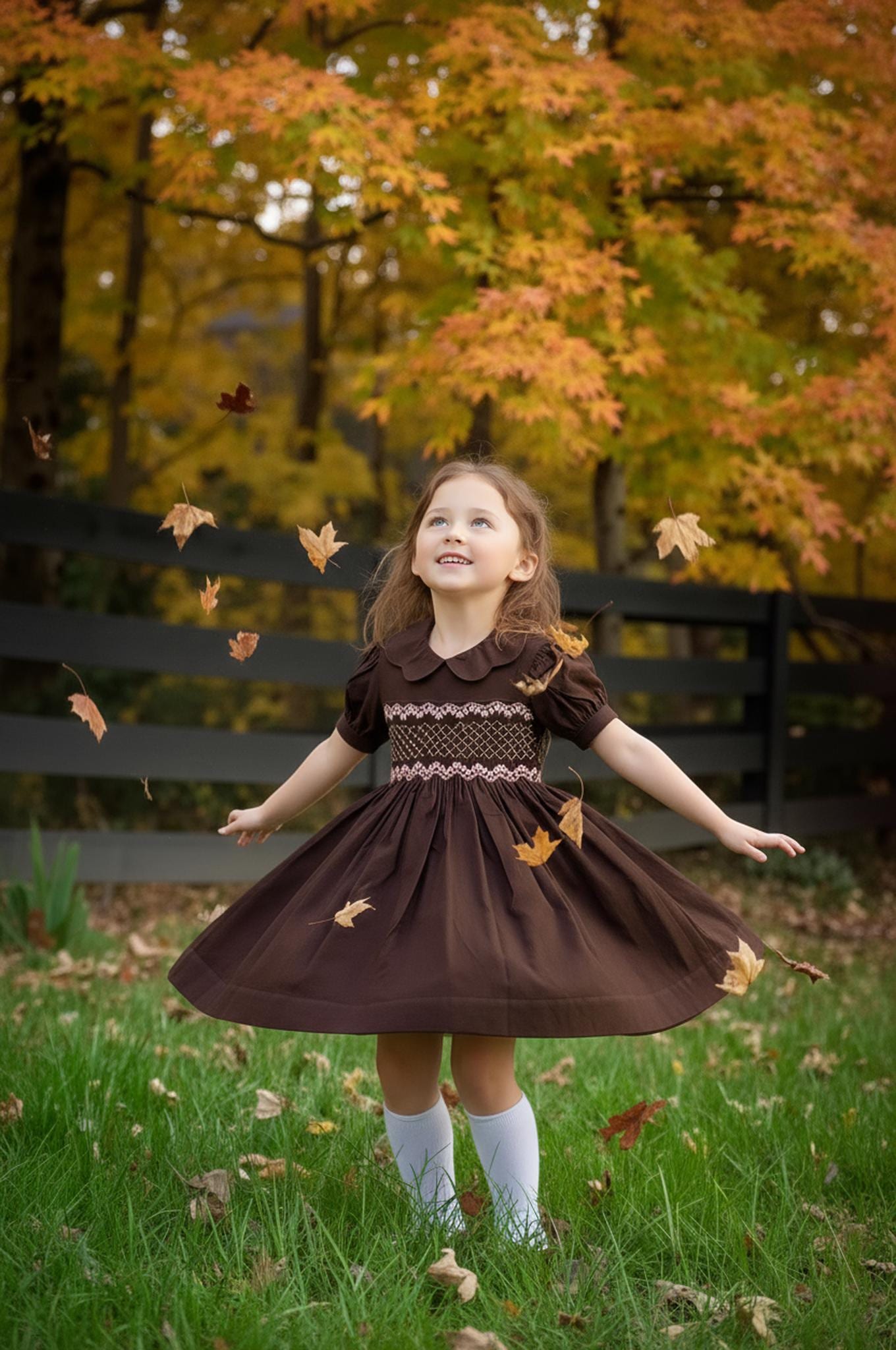 Brown Collared Dress - Etsy