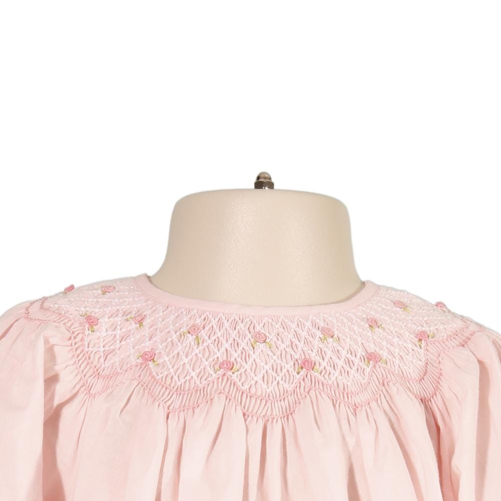 Hot Pink Geo Print Smocked Dress main image 1