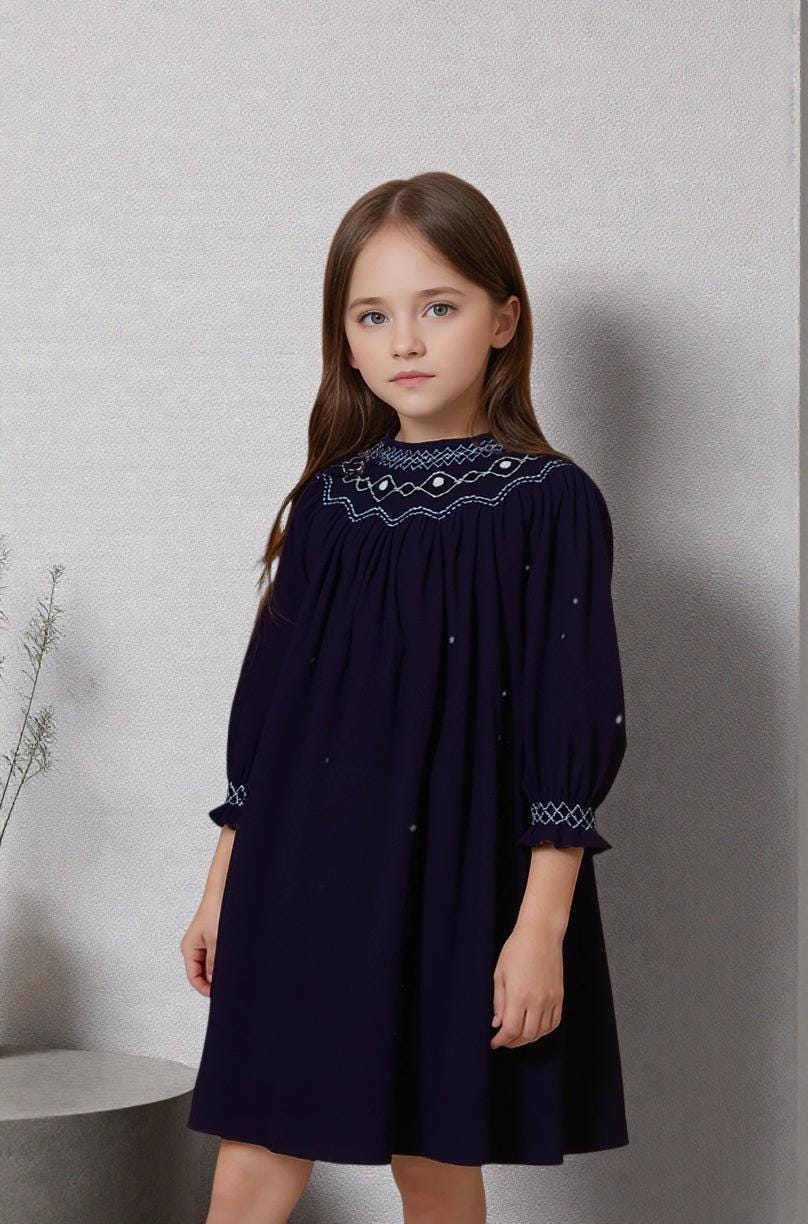 Navy Blue Funeral Dress - Etsy