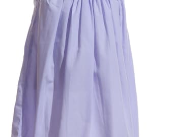 Purple Daisies Smocked Angel Sleeve Bishop Dress