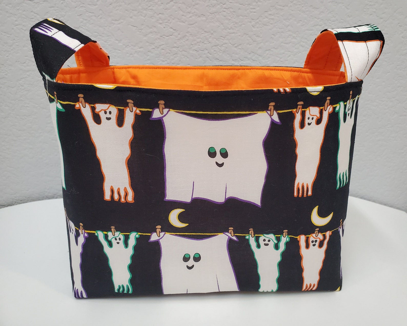 Halloween Fabric Organizer Storage Bin Basket Bucket Container Etsy