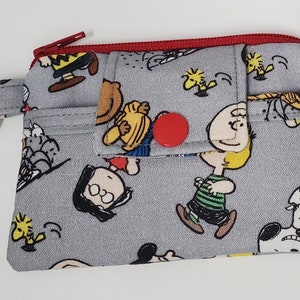 Cremallera Mini Monedero Bolsa De Dinero Llavero Titular De La Tarjeta - Charlie Brown Friends