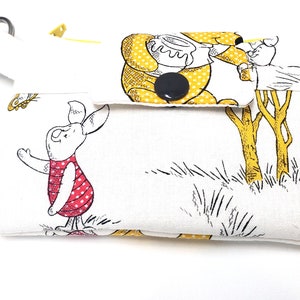 Mini cartera con cremallera, soporte de tela, llavero, tarjetero - Winnie The Pooh - Piglet