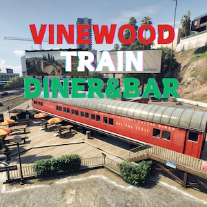 Diner et bar du train Vinewood MLO | Intérieur RP légal à thème rétro | Carte FiveRP optimisée