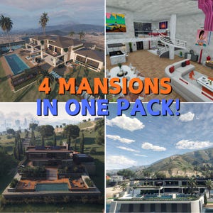 Luxus Herrenhaus Paket | 4 Premium RP Villas | Optimiertes MLO Bundle für High-End Rollenspiele