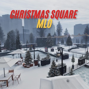 Mapa de la Plaza de Navidad (MLO) / Juego de rol festivo / Ubicación de evento festivo con nieve y luces / Juego de rol