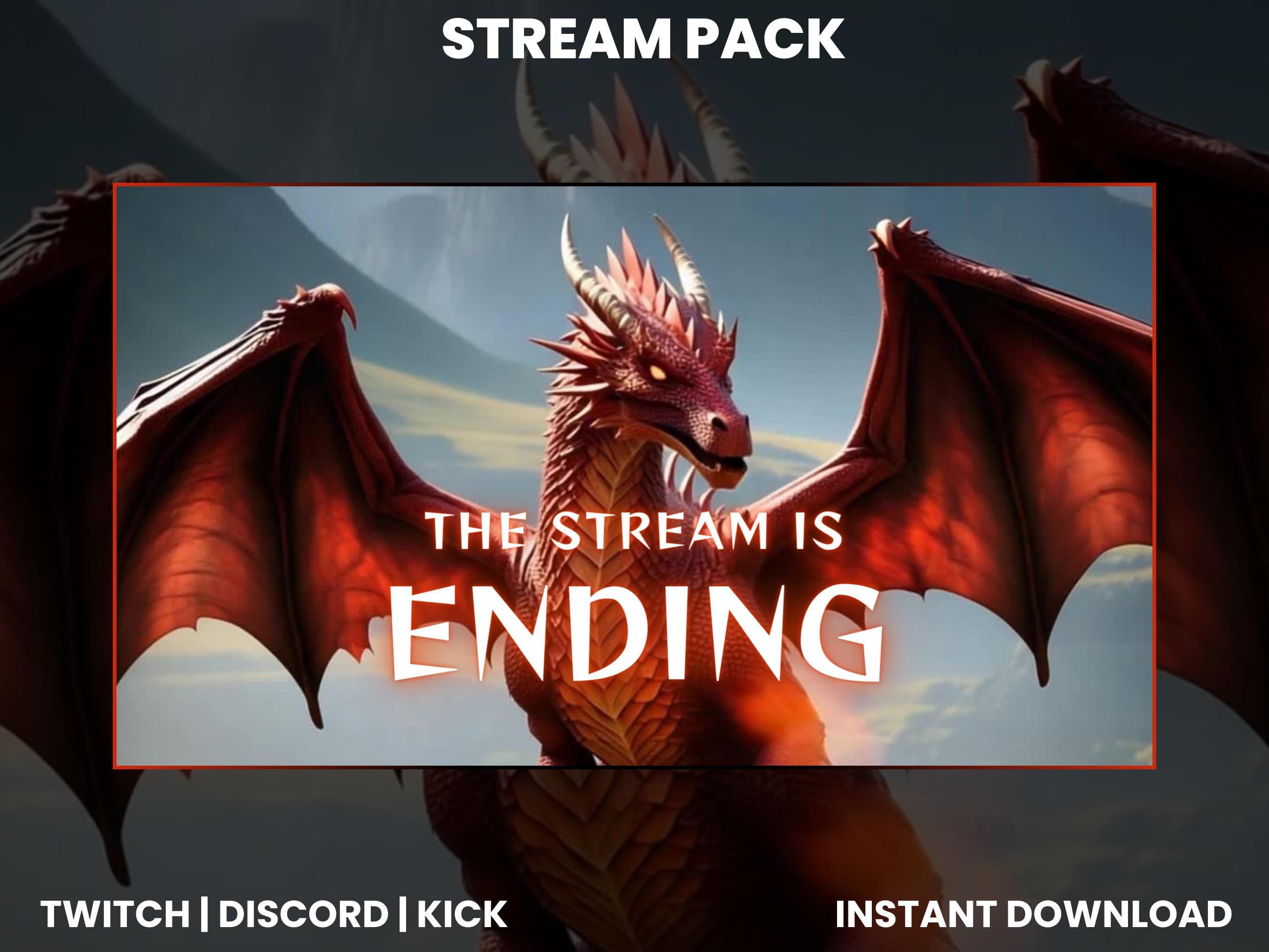 Red Dragon Twitch Stream Pack | Animated Overlays & Panels - Etsy