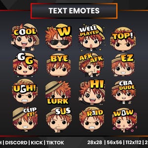 Chibi Anime Emotes | Chibi Twitch Emotes | Animated Kid Emotes | Sub Icons | Digital Emotes | Discord Emotes | Kick Emotes | Discord | Kick|