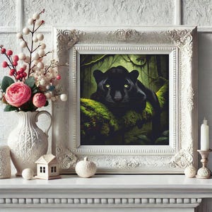 Cross Stitch Pattern Black Panther PDF | Wild Cats Embroidery | Animal Cross Stitch Pattern | Nature Design | Instant Download PDF