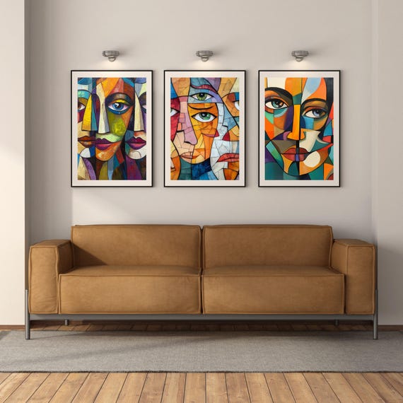 Modern Decorative Wall Art | Abstract Art 3 Digital printable Wall Paintings | Modern Abstract Art | Complex People| DIGITAL DOWNLOAD