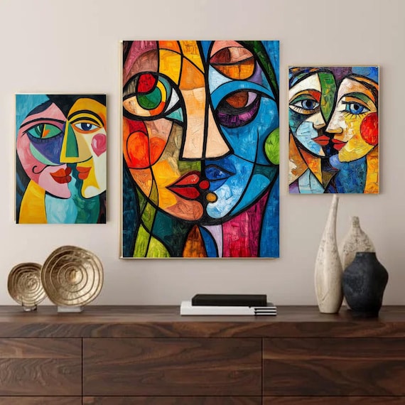 Modern Decorative Wall Art , Abstract Gallery Wall Set of 6 Prints, Abstract Printable Wall Art, Rich color Prints, DIGITAL DOWNLOAD