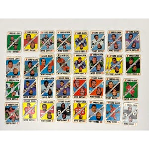 Juego de cartas de fútbol americano Topps de 1972, piezas coleccionables vintage de la NFL