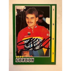 MAXX Jeff Gordon Autographed Trading Card 1993 NASCAR Winston Cup Series
