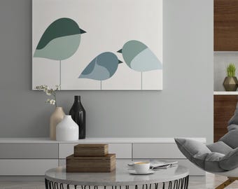 Abstract Birds Print: Minimalist Modern Wall Art (Digital Download)