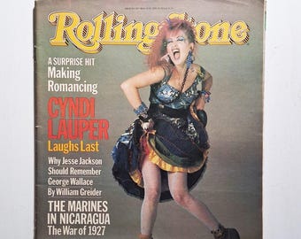 Cyndi Lauper, Vintage Rolling Stone Magazine, May 24 1984, Issue 422
