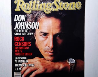 Don Johnson Cover - Vintage Rolling Stone Magazine - November 7 1985, Issue 460