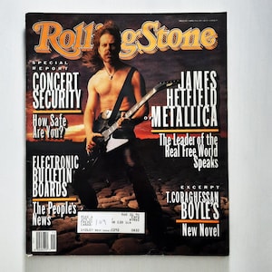 Vintage Rolling Stone Magazine, James Hetfield, Metallica, April 15 1991, Issue 654
