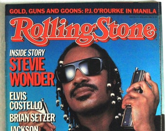 Stevie Wonder - Vintage Rolling Stone Magazine - April 10 1986, Issue 471
