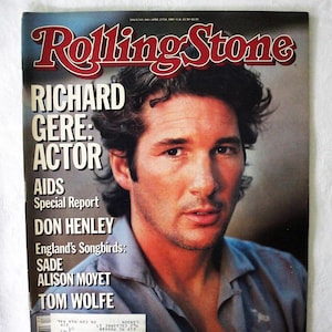 Richard Gere - Vintage Rolling Stone Magazine - April 25 1985, Issue 446