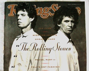 80s Rolling Stone Magazine - Mick Jagger & Keith Richards - Fall's Hot Fashion Featuring Johnny Depp - September 7, 1989 - Issue 560