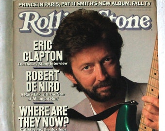 Eric Clapton Cover - 1980s Rolling Stone Magazine - August 25, 1988, Issue 533