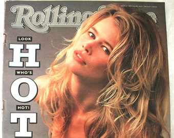 Claudia Schiffer - Vintage Rolling Stone Magazine - May 17, 1990 - Issue 578