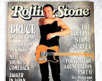 Vintage Rolling Stone Magazine, Bruce Springsteen, May 5, 1988, Issue  525