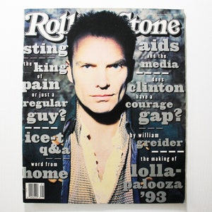 Sting - Vintage Rolling Stone Magazine - May 27, 1993, Issue 657