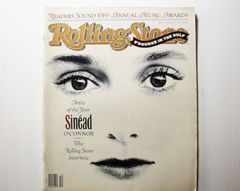 Sinead O'Connor - Vintage Rolling Stone Magazine - March 7 1991, Issue 599