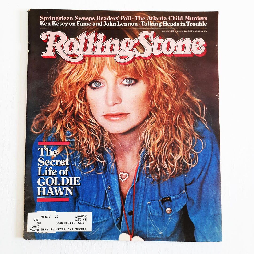 Goldie Hawn, Vintage Rolling Stone Magazine, March 5 1981, Issue 338 - Etsy, image size:1080x1080