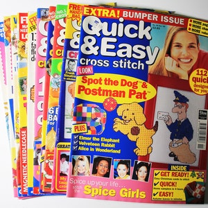 Choose Quick & Easy Cross Stitch Magazine, Vintage from 1998 to 1999