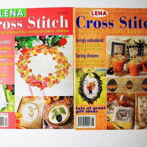 Two Lena Cross Stitch Magazines, Number 4 and 6