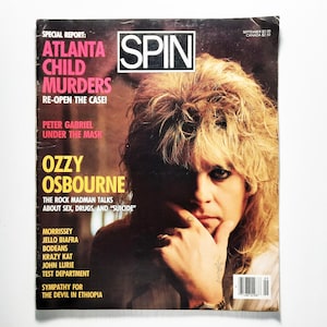 Ozzy Osbourne, Vintage SPIN Magazine, September 1986, Volume 2 Number 6