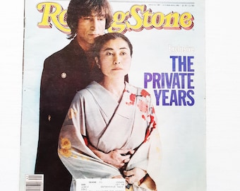 John Lennon Yoko Ono, Vintage Rolling Stone Magazine, October 14
